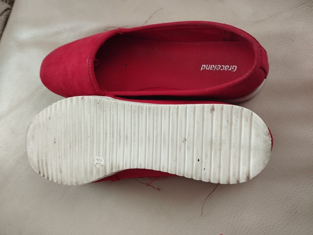 Buty graceland, czerwone , 38