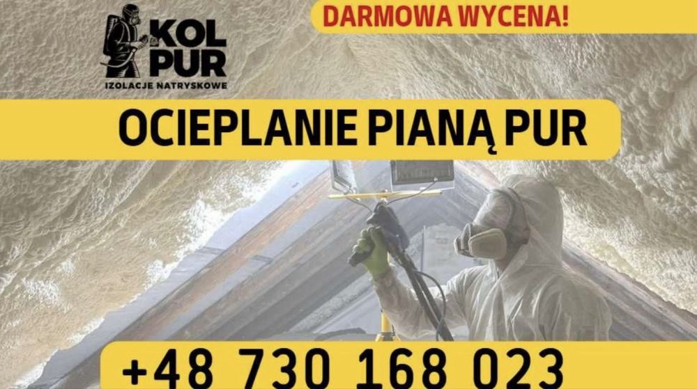 Piana PUR , Ocieplanie poddasza , Ocieplanie poddasza Pianą PUR