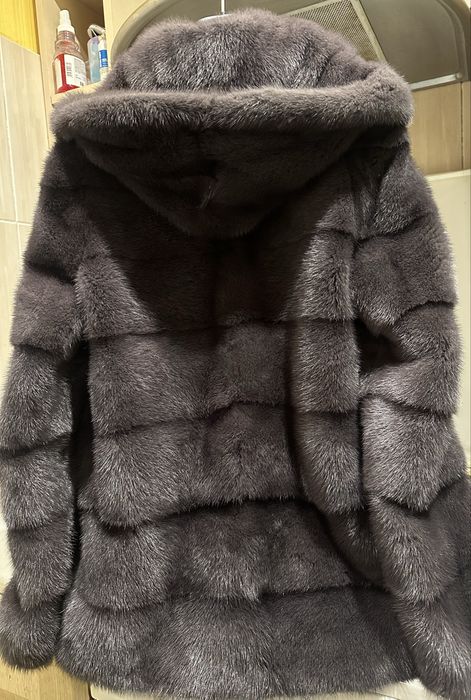 Норковая шуба s автоледи с капюшоном Lola Forner Италия скандинавка