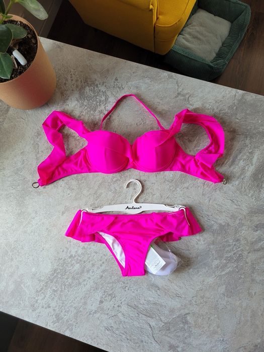 Azulena Havana bikini dwuczęściowe L 40 fuksja pasek podtrzymujący