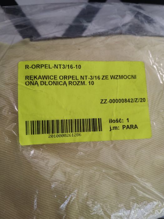 Rękawice niepalne Orpel NT-3/16 ze wzmocnioną dłonicą