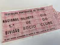 Bilhete BENFICA x MONTIJO 1973