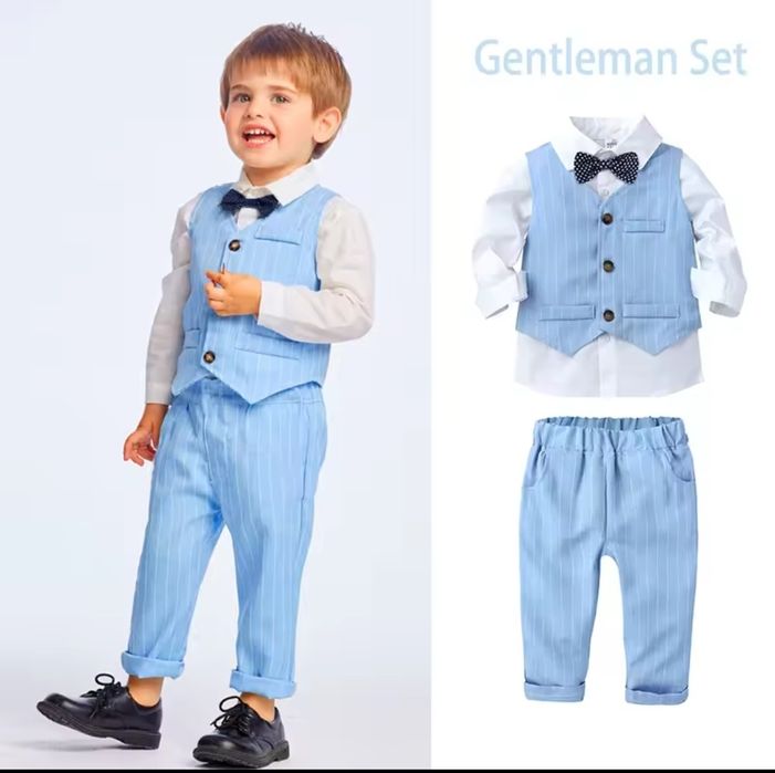 Костюм для немовлят  джентельмен блакитний 73 см 6-9 м 630 грн.