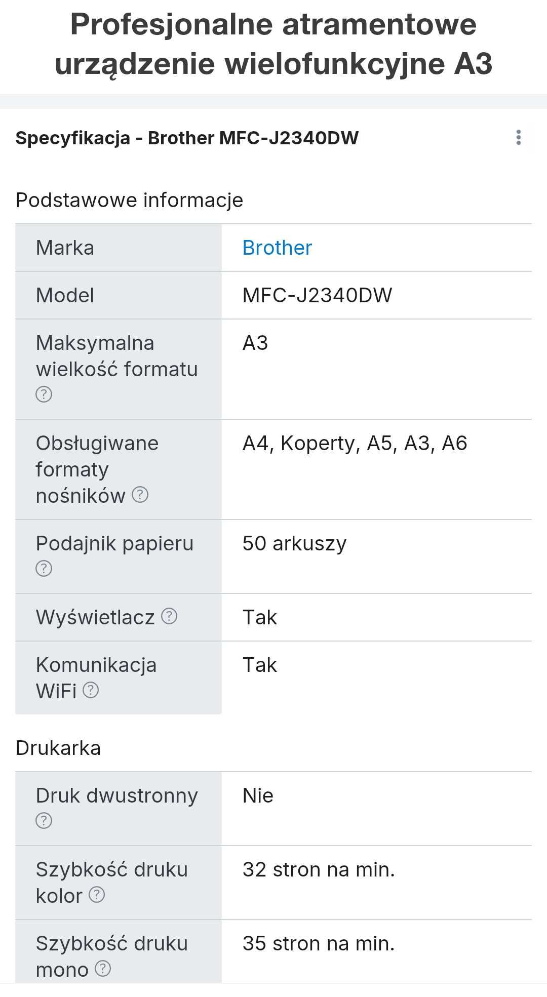 Drukarka Brother MFC J2340DW A3