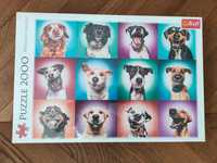 Puzzle Trefl 2000 elementów Zabawne psie portrety / Funny dogs