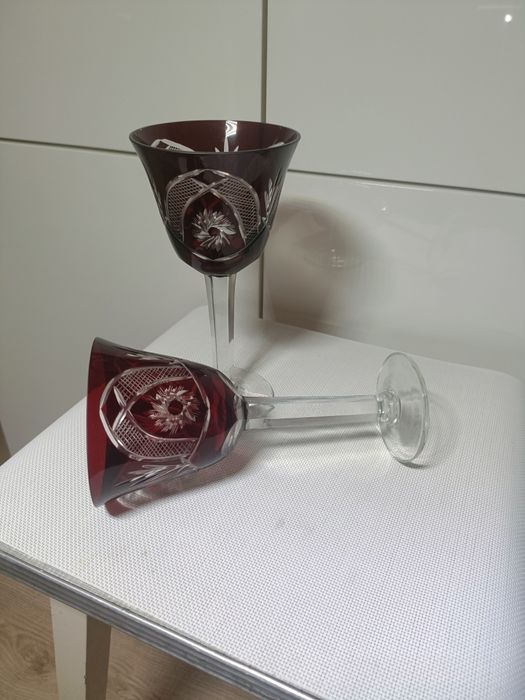 Kieliszki kryształowe z PRL