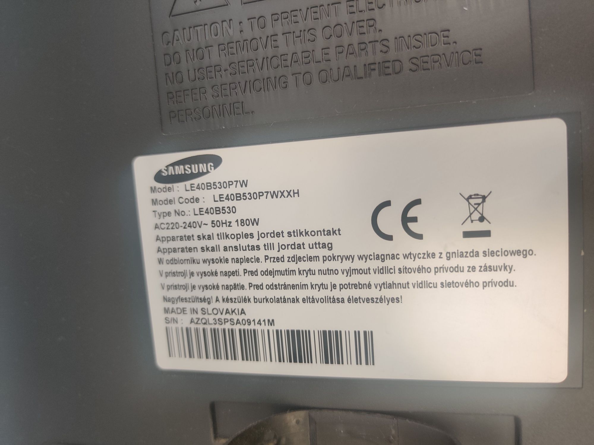 Samsung LE40B530P7W – 40” Full HD