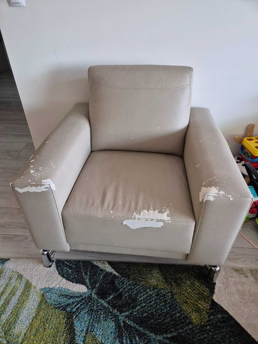 Fotel używany sztuczna skóra