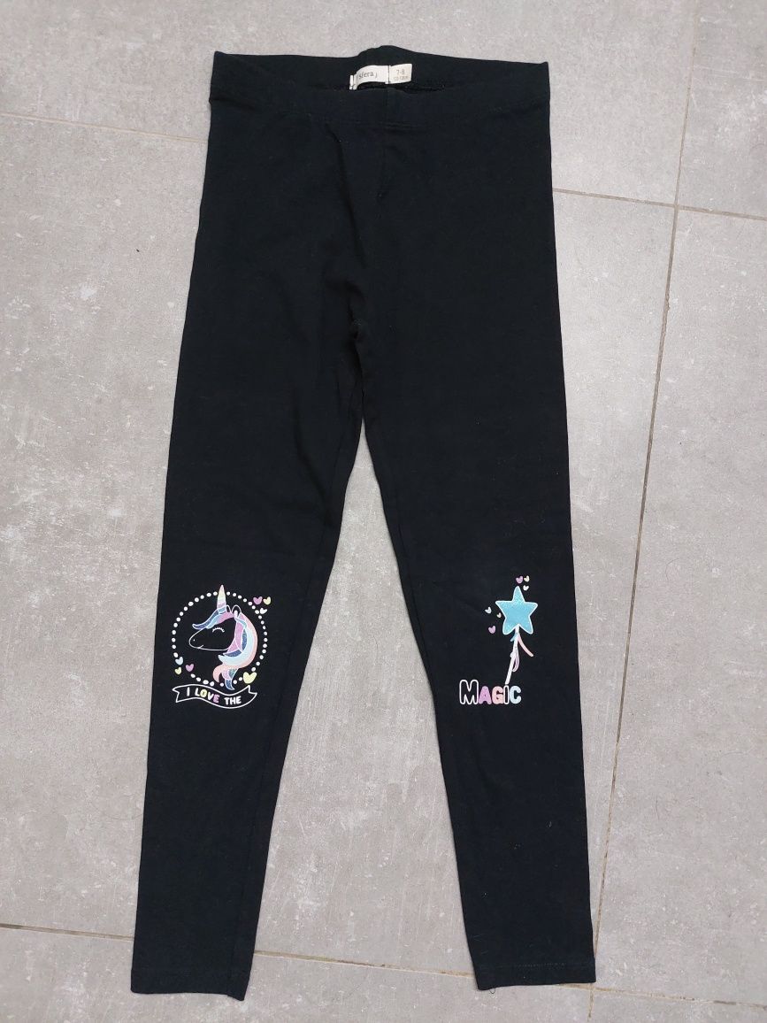 Leggings pretas 7 / 8 anos