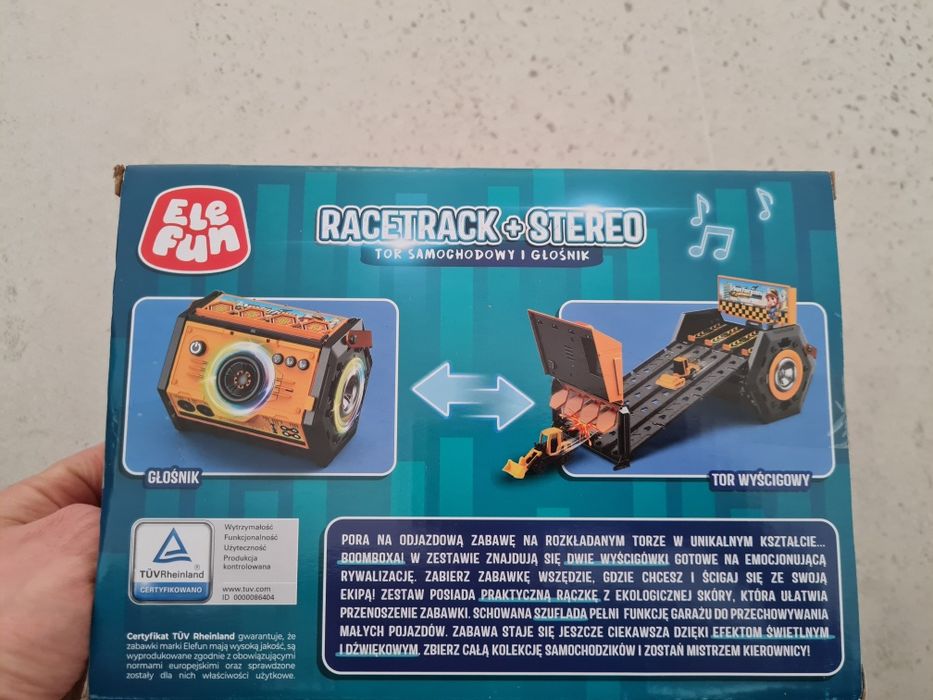 Tor wyscigowy głośnik 2w1 zabawka