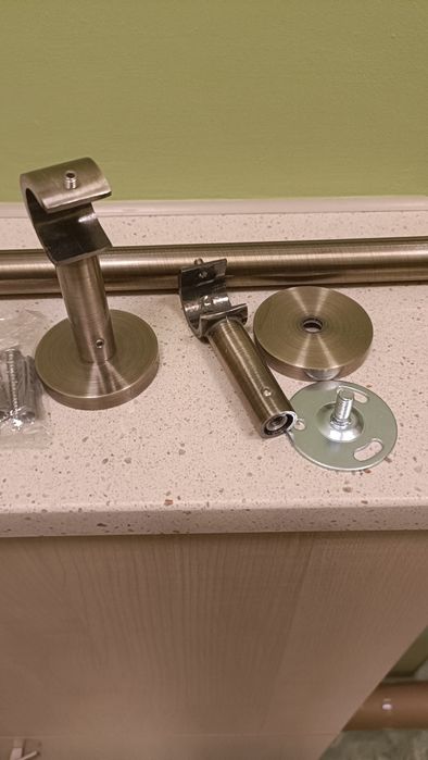 Karnisz pojedynczy 200 cm antyczne złoto