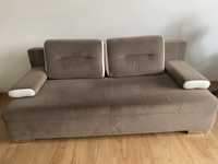 sofa rozkładana 2-osobowa z poduszkami