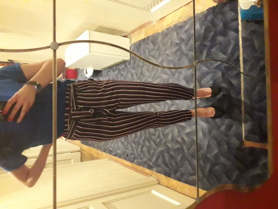 Spodnie damskie modne wyszczuplające push up S 36 new yorker paski