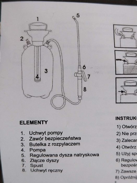 OKAZJA Opryskiwacz ciśnieniowy z lancą 5L + pasek Wysyłam