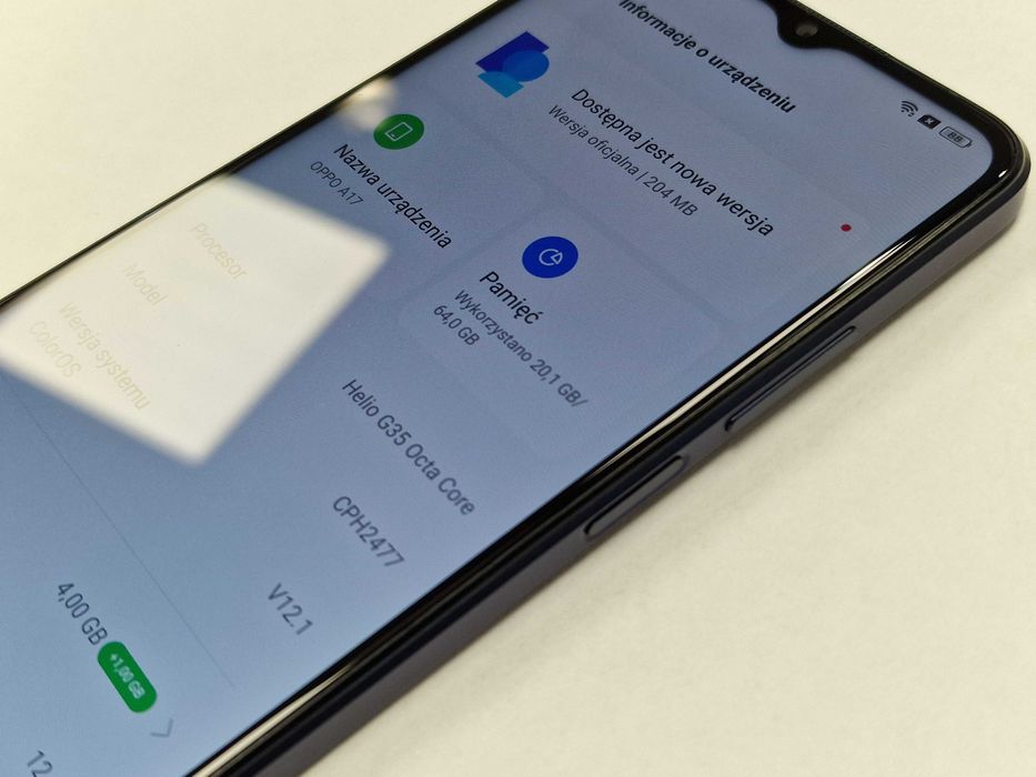 OPPO A17 4GB/ 64GB/ Midnight Black/ Grade A-/+Ładowarka/ Gwarancja