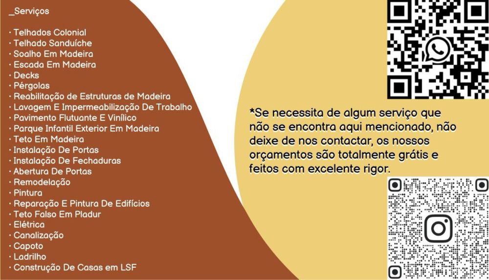 Remodelações de interiores e exteriores, totais ou parciais;