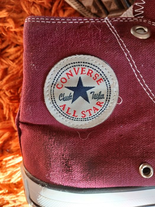 Okazja Converse All Star bordowe trampki roz 38,5 stan  jak nowe
