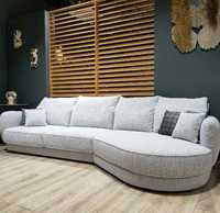 sofa o obłym kształcie, regulowane oparcia, OKAZJA 40% ZNIŻKI, nowy