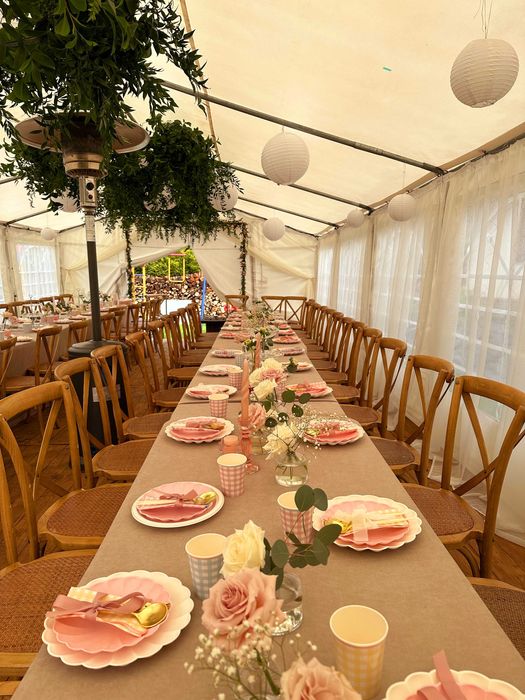 Wynajem namiotów plenerowych. Krzesła, PARKIET DREWNIANY