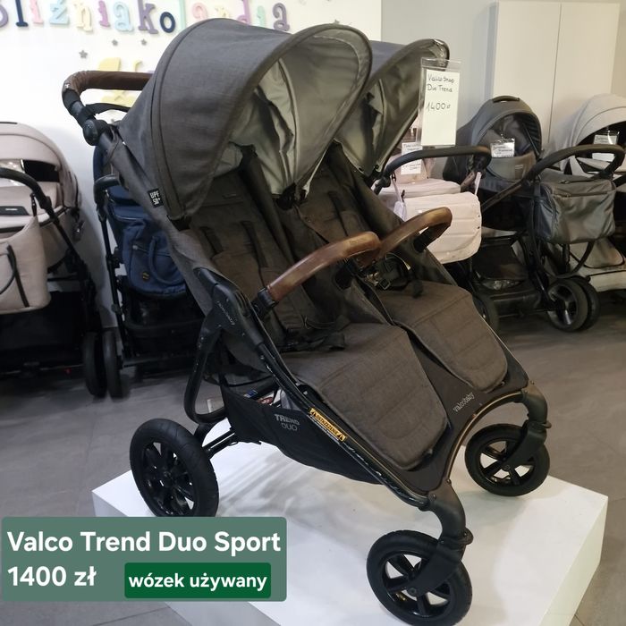 Wózek bliźniaczy Valco Trend Duo Sport dla bliźniaków bliźniąt podwójn