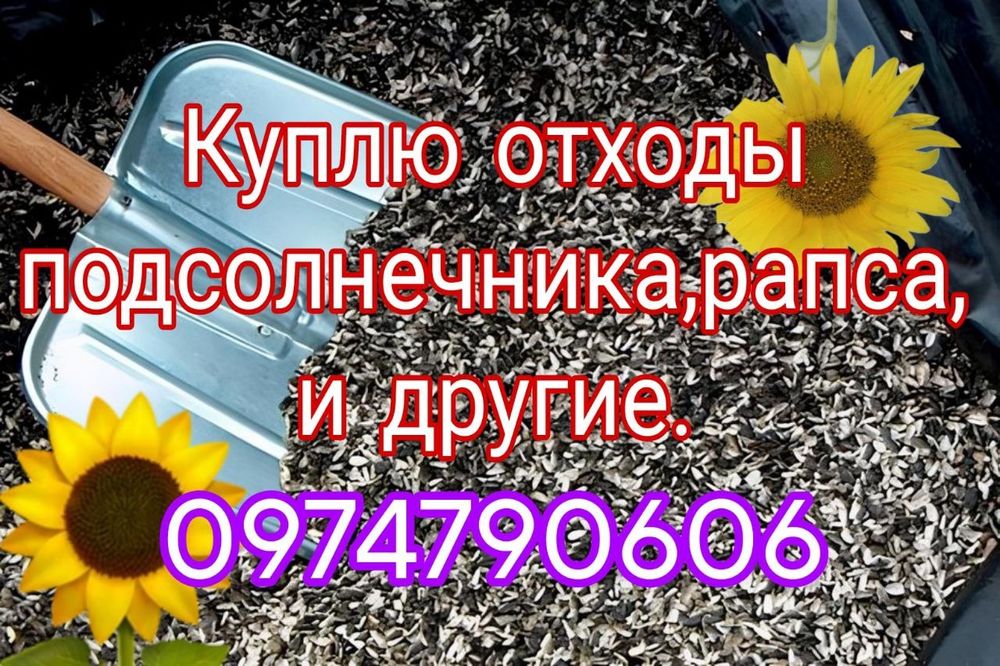 Зернові отходи сонячника.рапса сої та інші