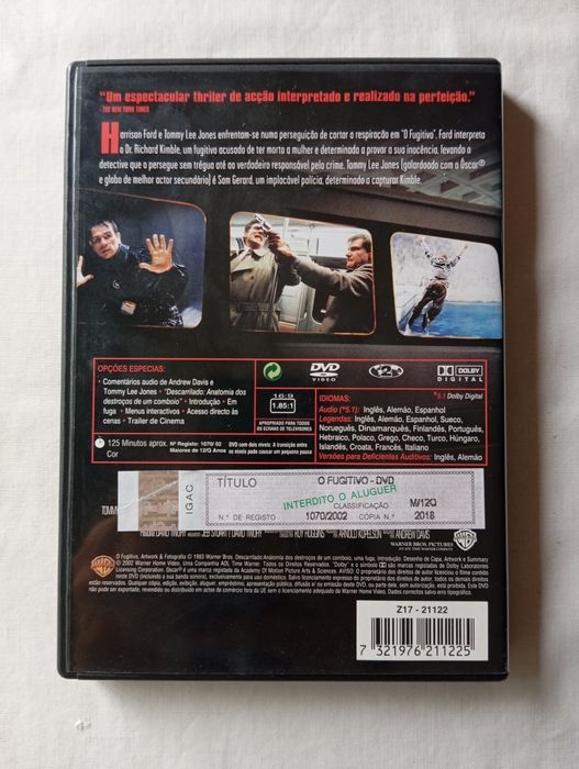DVD O Fugitivo Edição Especial