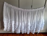 firanka półprzezroczysta biała 400x100