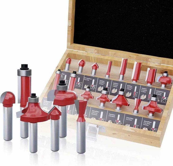 Frezy, komplet frezów