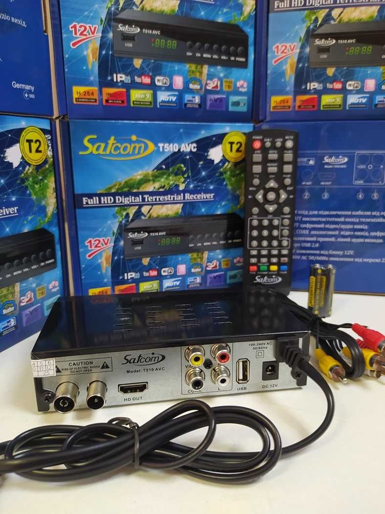 Приставка Т2 DVB-T2/C приемник Т2 SatCom T510 ресивер декодер YouTube