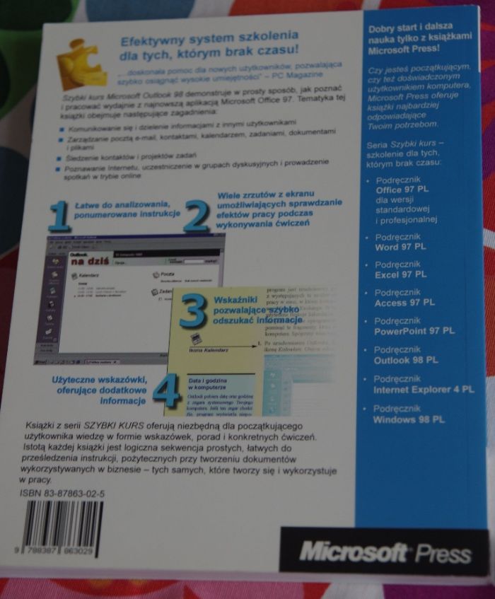 Książka Szybki Kurs Microsoft Outlook 98PL NOWA