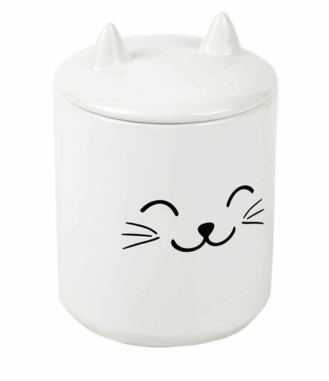 KIK pojemnik kot do przechowywania żywności biały ceramika NOWY