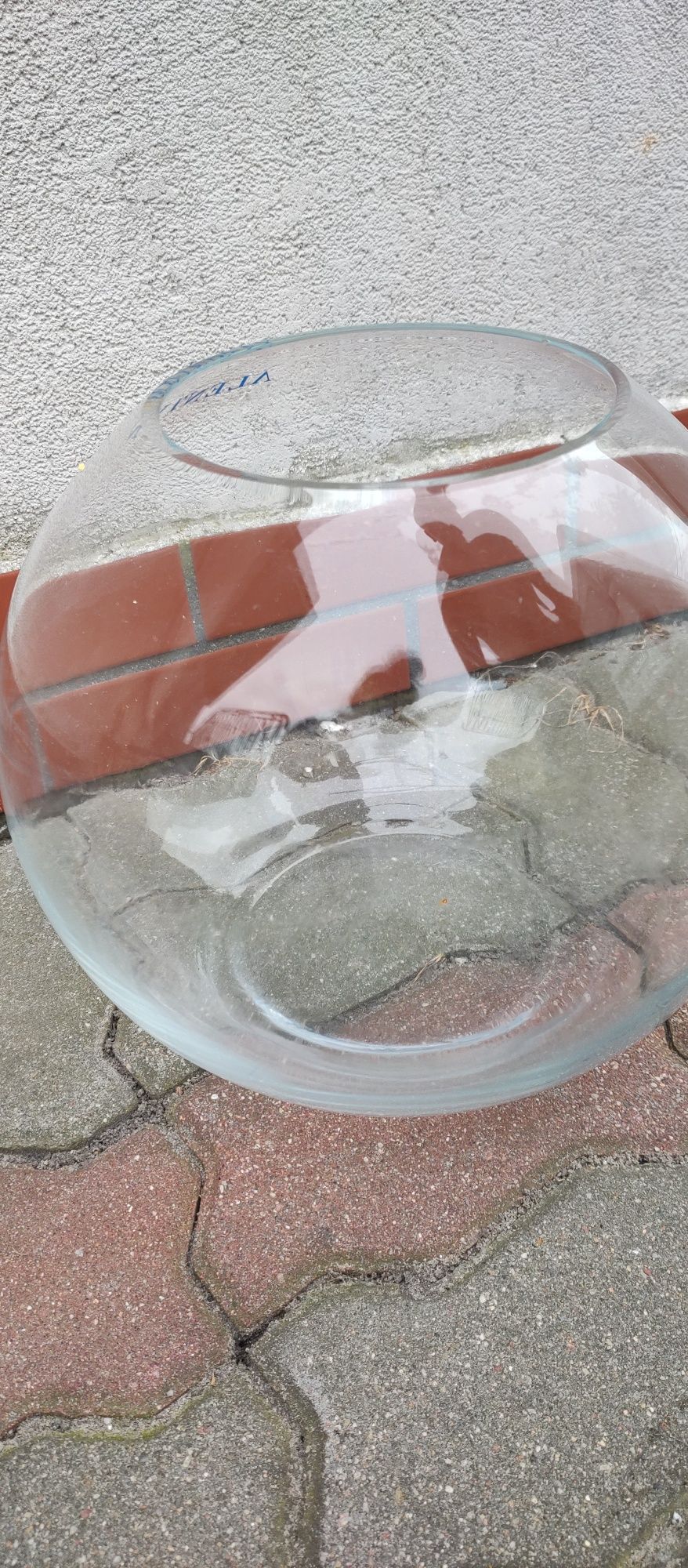 Akwarium okrągłe duże lub wazon szklany terrarium