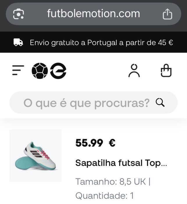 Sapatilha Adidas futsal “top sala” 42,5