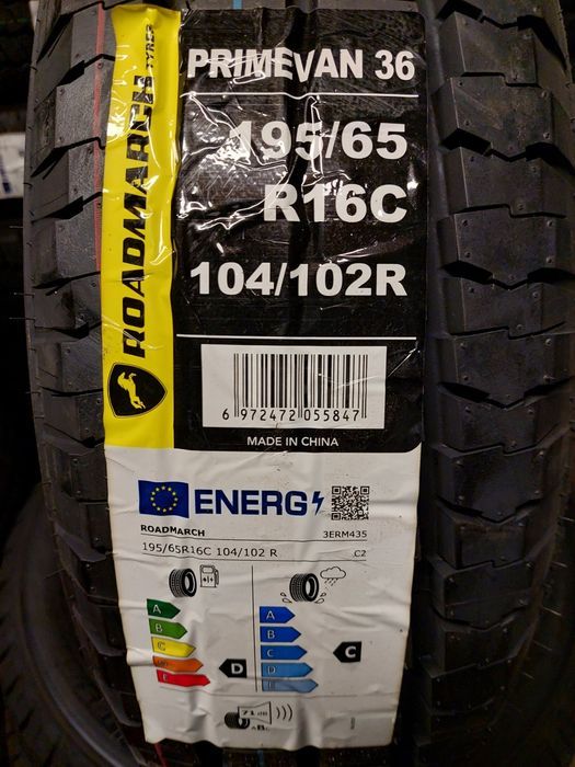 NOWE opony letnie 195/65R16C Roadmarch Primevan 36 WYSYŁKA