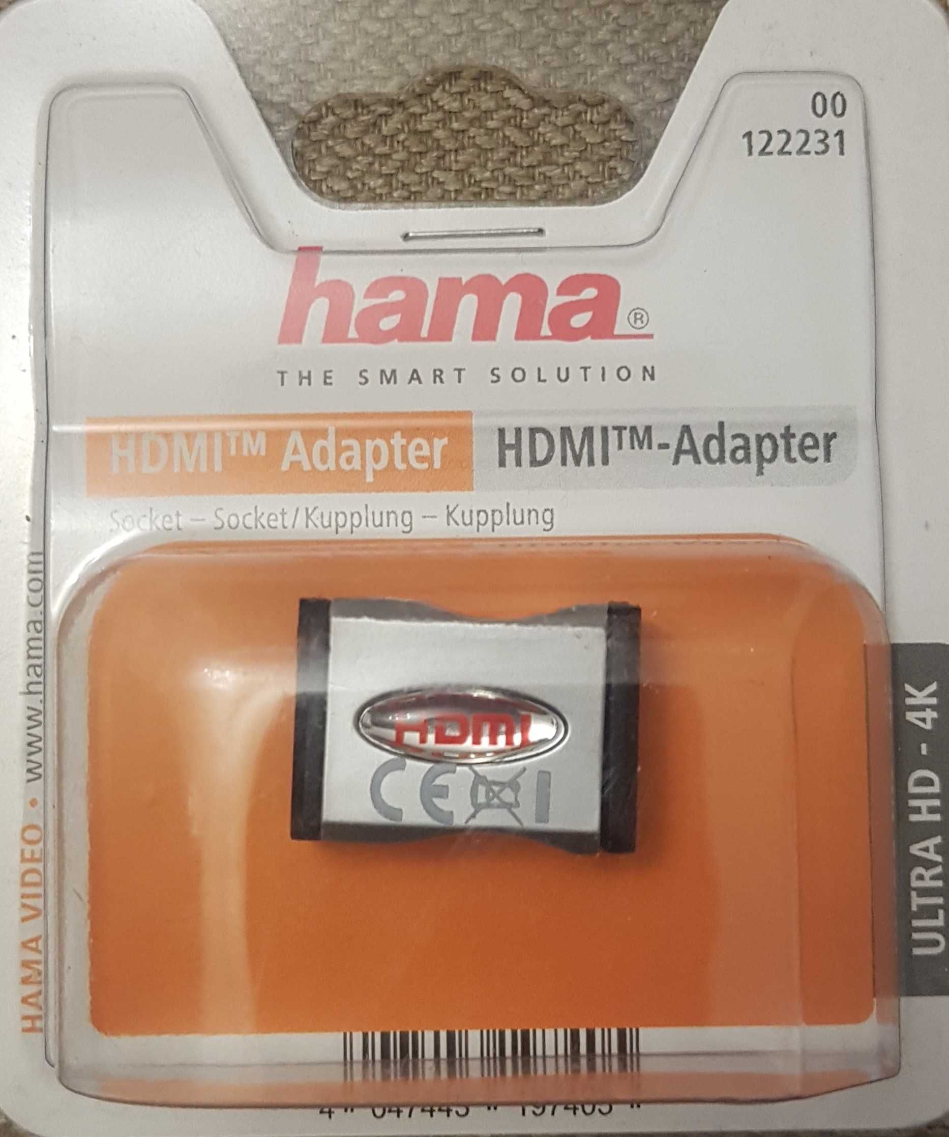 Adapter HDMI, gniazdo - gniazdo pozłacana ultra HD - 4K