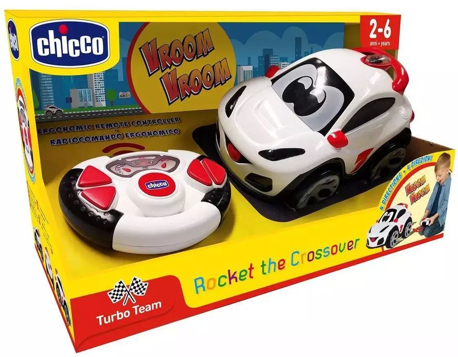 Turbo Team. Auto zdalnie sterowane Rocket Crossover, białe. Chicco