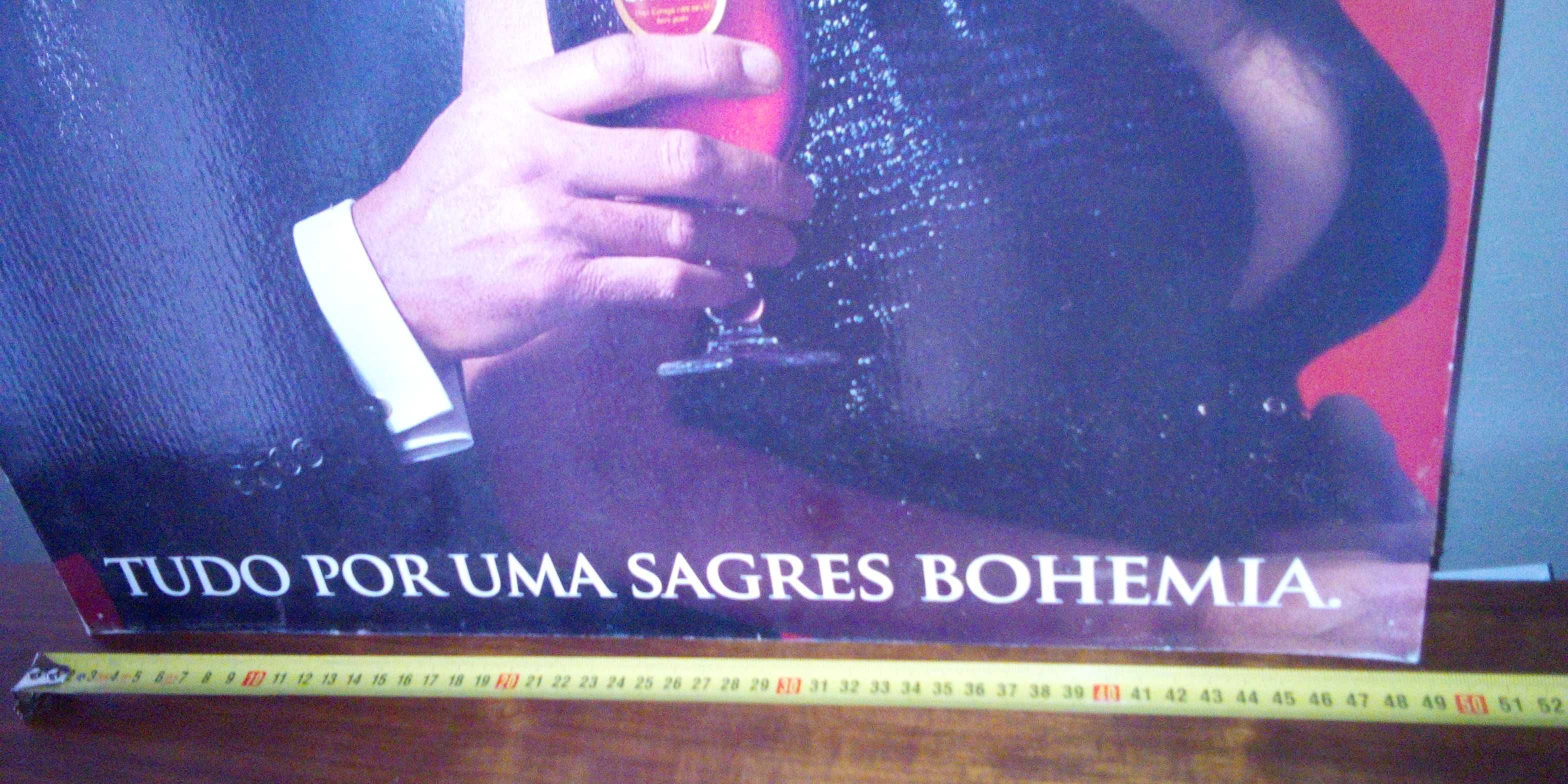 Placar / Cartaz publicitario - Cerveja Sagres Bohemia