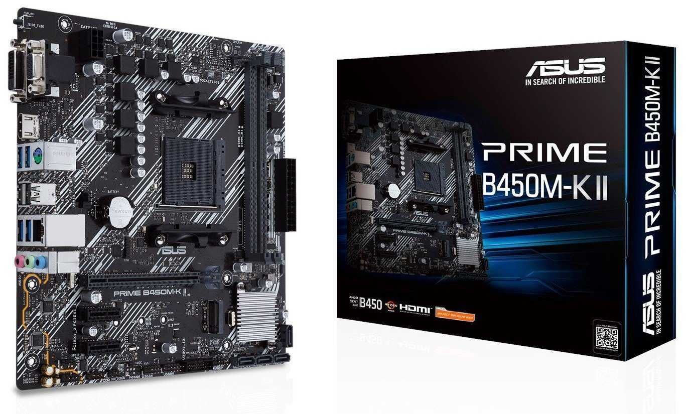 Материнська плата Asus Prime B450M-K II нова запакована