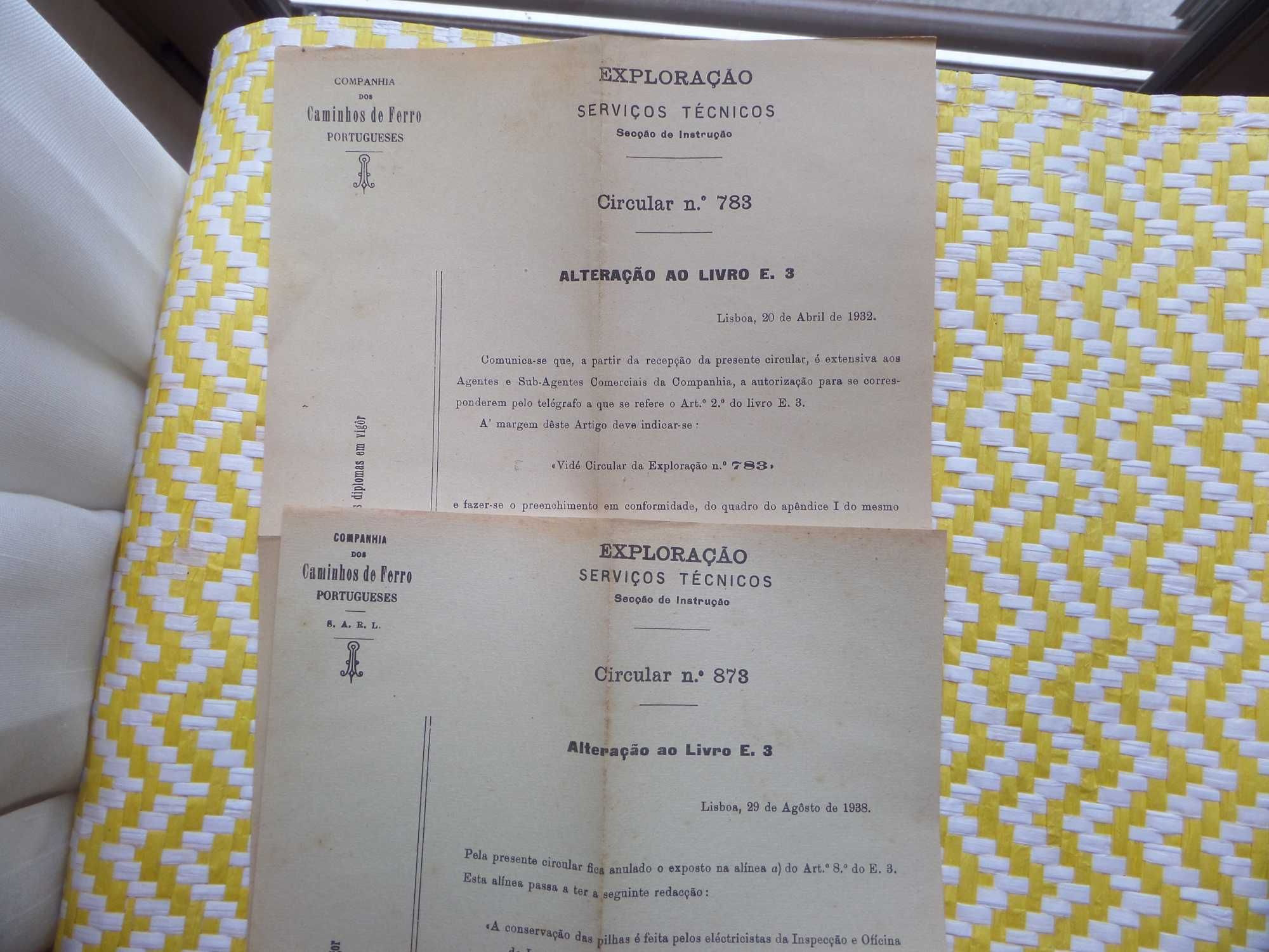 Instruções para o Serviço Telegráfico Telefónico.
Lisboa 1928