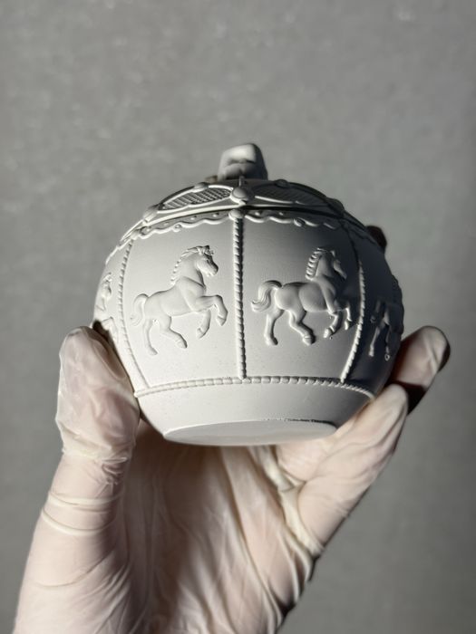 Новорічні гіпсові кашпо для свічок /подарунок,ялинка,карусель з конями