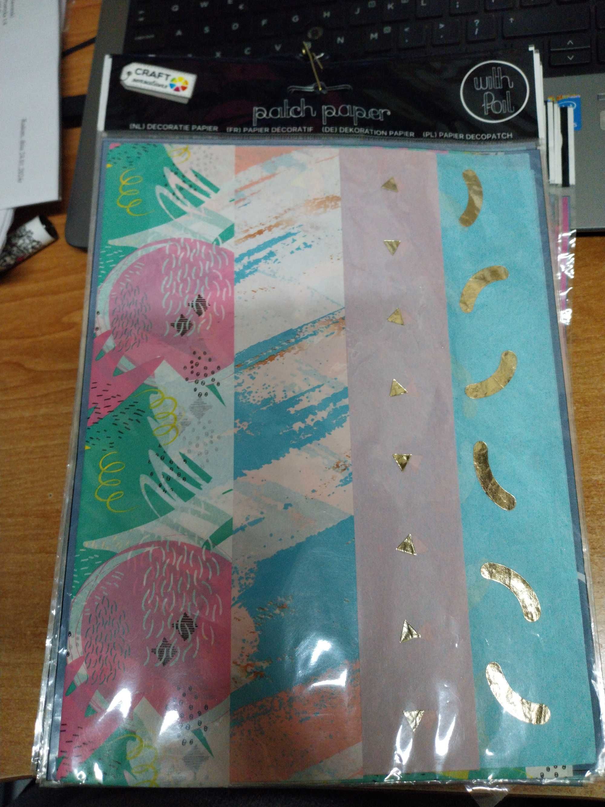 zestaw papierów dekoracyjnych do przesyłek/paczek/prezentów/decoupage