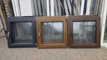 KR HAUS okno 80x80 9 SZT nowe antracyt złoty dąb orzech RU PCV POZNAN