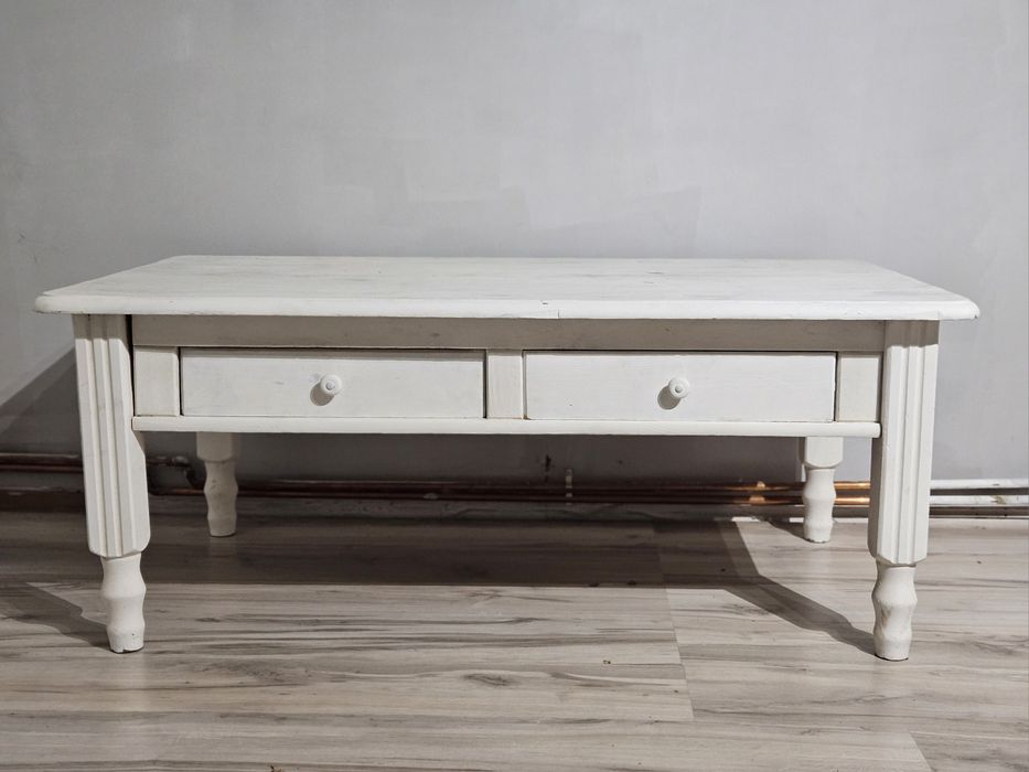 Ława drewniana z szufladami