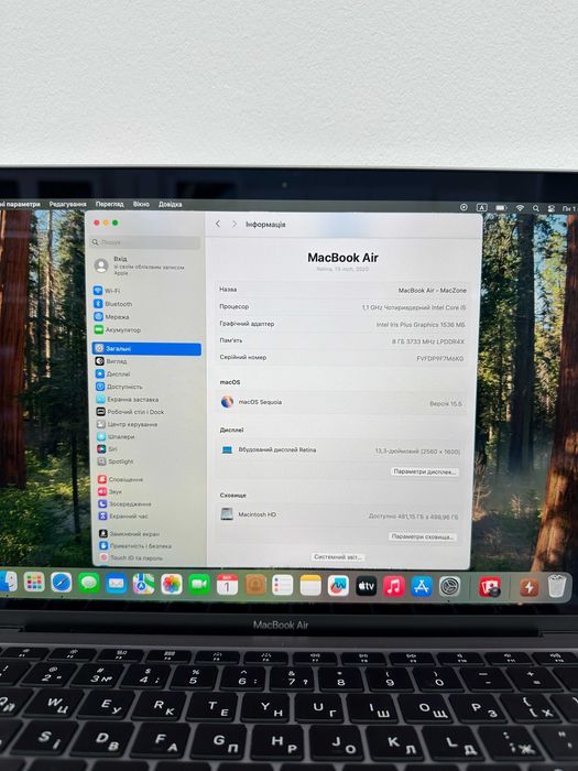 Macbook Air 2020 (і3 /8 gb/512 ssd)