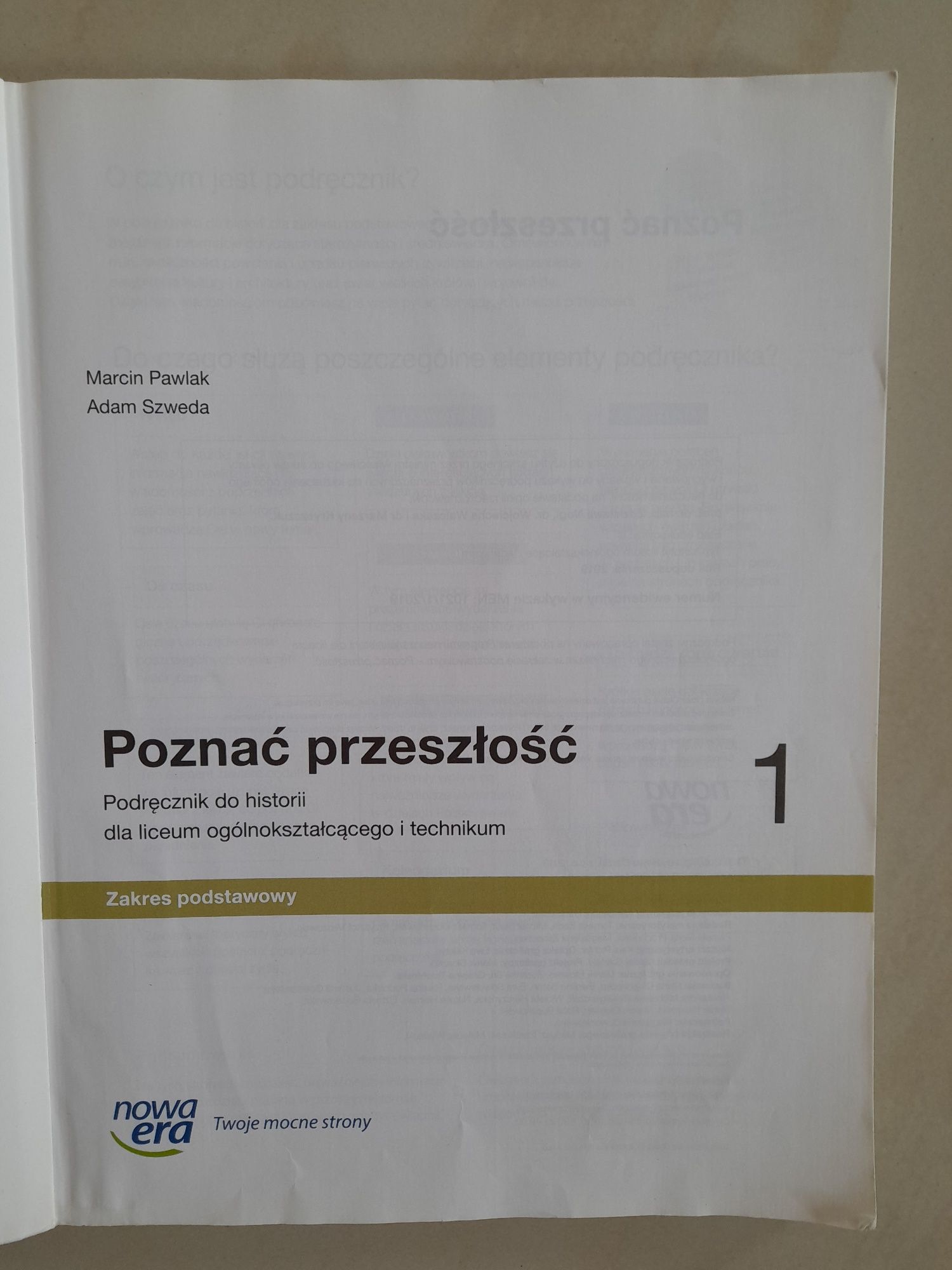 Podręcznik do historii. 1 kasa liceum oraz technikum.