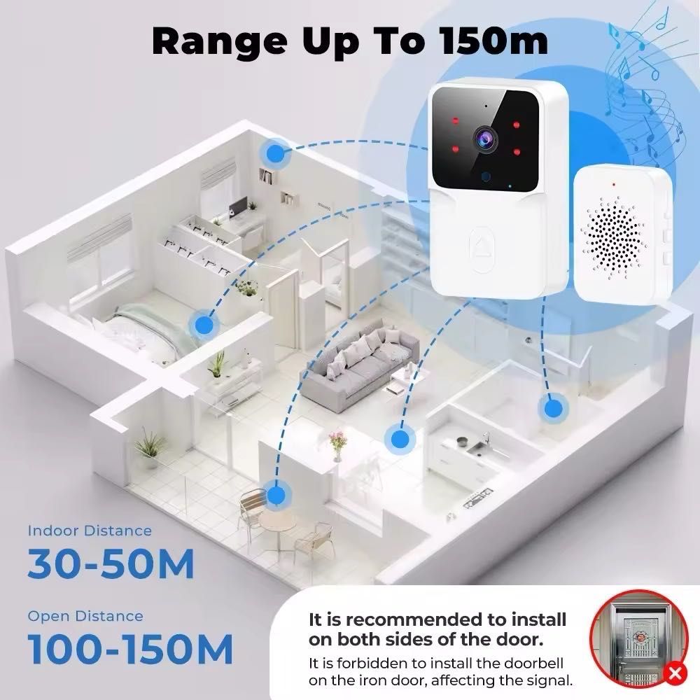 Продам беспроводной видеозвонок с HD-камерой и Wi-Fi-интеркомом.