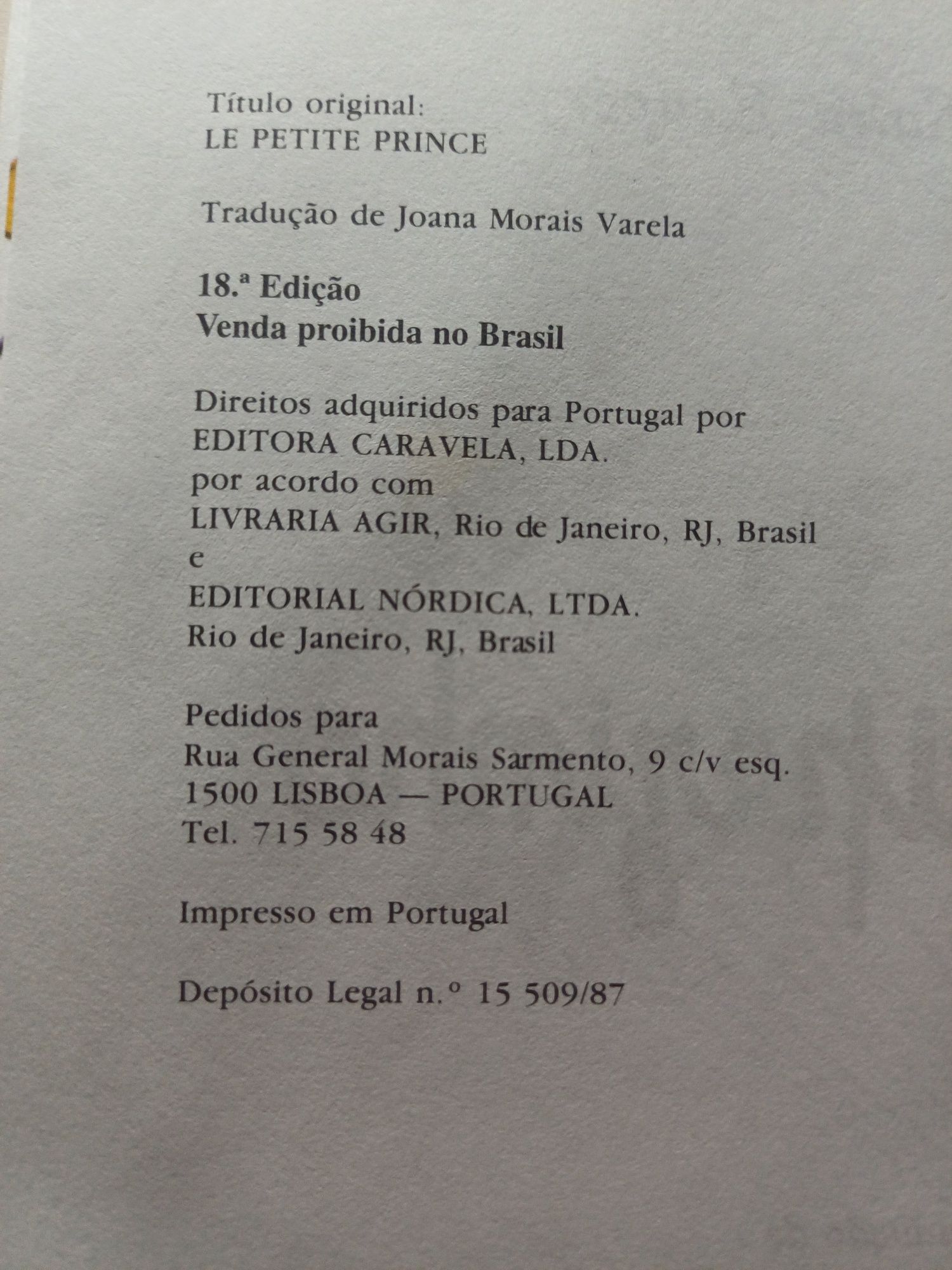 Livro O Principezinho