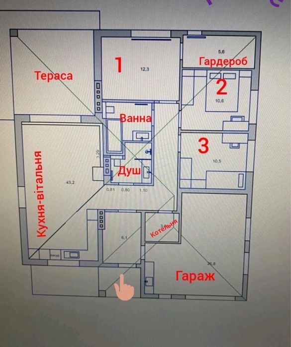 Продам сучасний будинок з гаражем на 6 сотках