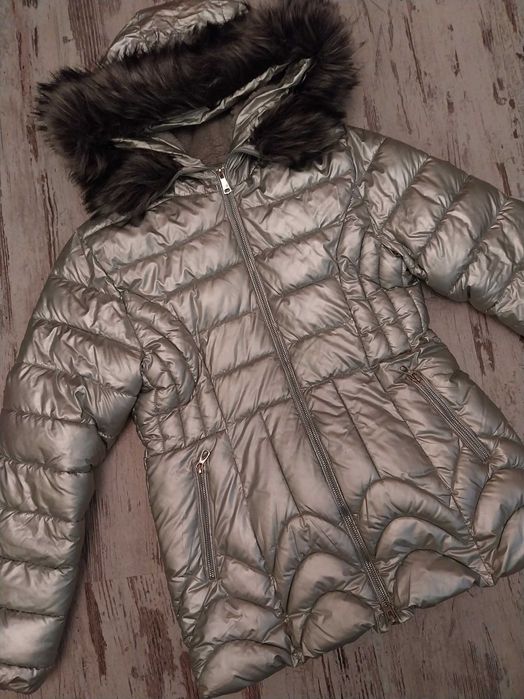 Kurtka srebrna damska.