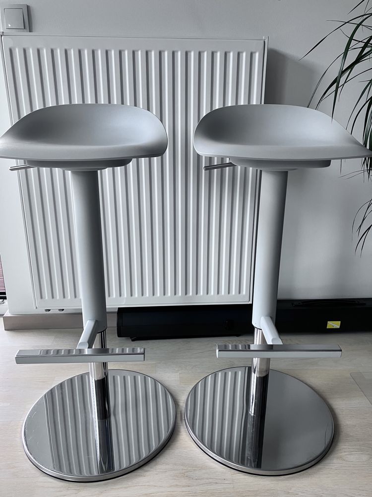 2x stolek barowy, szary 76cm